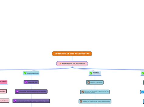 Derechos De Los Accionistas Mind Map