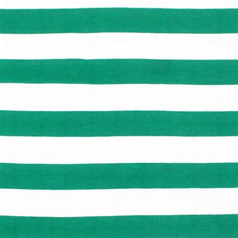 Kelly Green And White Stripe Cotton Jersey Blend Knit Fabric Fabric