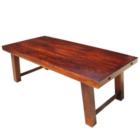 Solid black walnut dining room table. Sierra Nevada Rustic Solid Wood Large Extension Dining Table