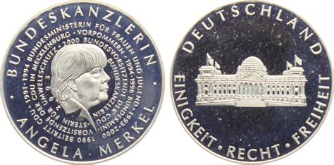Deutschland - BRD Medaille ohne Jahr Bundeskanzlerin Angela Merkel ex