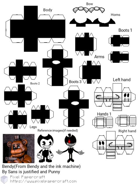 Pixel Papercraft Bendy Bendy And The Ink Machine