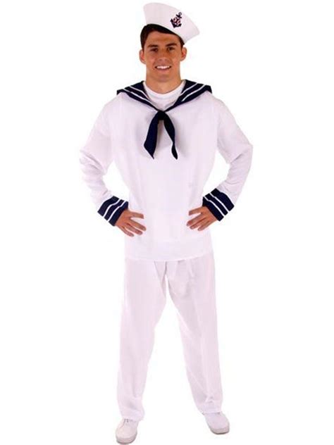 Sailor Male Adult Costume In 2020 Sailor Costumes Adult Costumes Sailor Fancy Dress
