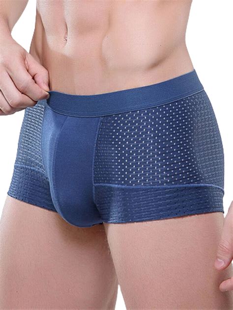 Frobukio Men Cotton Underwear Boxer Briefs Shorts Pouch Underpants