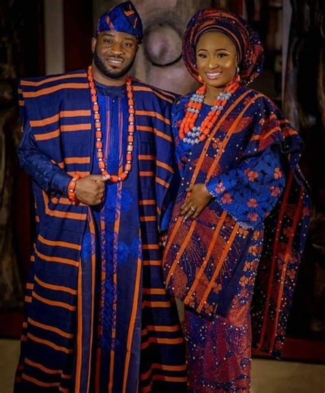 Aso Oke Multicolored For Couples Materials For Salesafrican Etsy