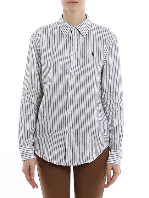Shirts Polo Ralph Lauren Striped Linen Shirt 211780668006 IKRIX Com