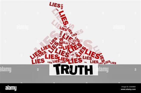 Truth Buried By Lies Concept Illustration Stock Photo Alamy