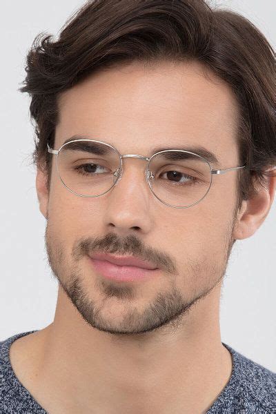epilogue oval silver frame eyeglasses eyebuydirect eyeglasses round glasses men