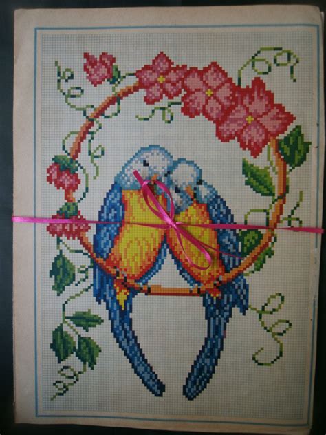 Cross stitch bed sheet patterns. Vintage Embroidery Cross Stich Sheets.Embroidery Set ...