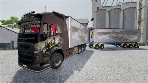 2019 Volvo Fh16 And Woodchip Trailer V 10 Farming Simulator 22 Mods