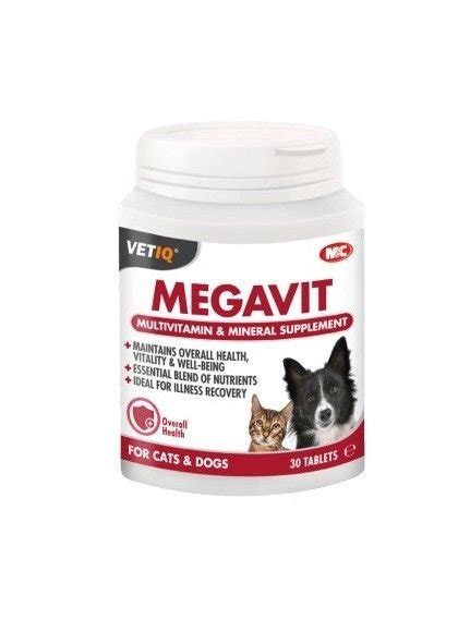2 tablets large/extra large dog (25kg+): Vetiq MC Megavit multivitamin & mineral supplement for ...