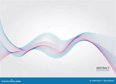 Abstract Blue And Pink Waves Background Stock Vector Illustration Of