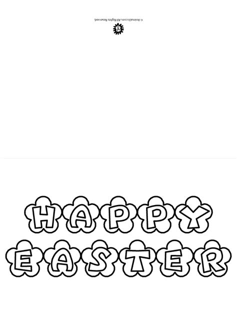 Easter wishes, messages and sayings to help you celebrate the easter season with your friends and may you feel the hope of new beginnings, love and happiness during this joyful easter holiday. Printable Easter Card - Bubble Letters to Color - Woo! Jr. Kids Activities