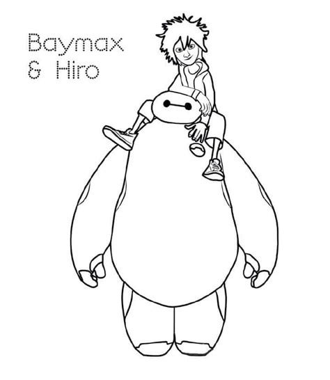 Frio Baymax Y Hiro Para Colorear Imprimir E Dibujar Coloringonly Com Sexiz Pix