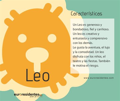 El Signo Leo Es Simpático Y Humanitario Honesto Y Totalmente Leal