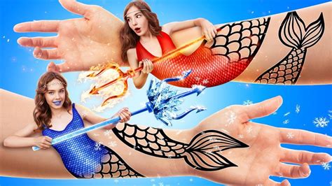 Best Pool Party With Mermaids Underwater Tricks With Hot Vs Cold Mermaid Youtube