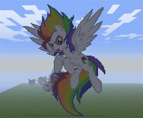 Super Rainbow Dash Minecraft Version By Heavenlytraitor On Deviantart