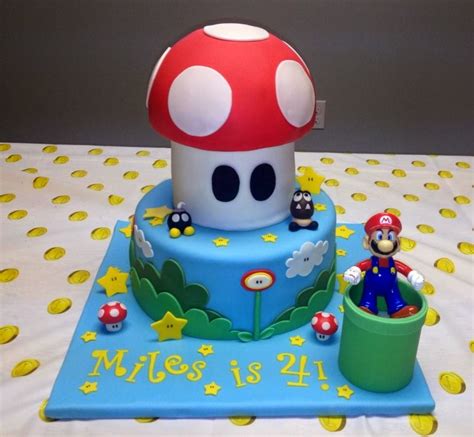 In paper mario, a cake can be simply made by cooking a cake mix that is only found in shy guy's toy box. Sugar Love Cake Design: Mario Birthday Cake