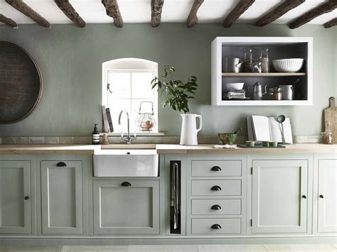 When using a sage green color in the kitchen, beryl suggests starting by painting the cabinets. Colour series: Decorating with Sage Green - The English Home