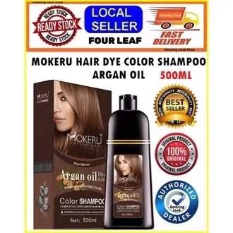 Mokeru Hair Dye Color Argan Oil Shampoo Pewarna Rambut Ready Stock