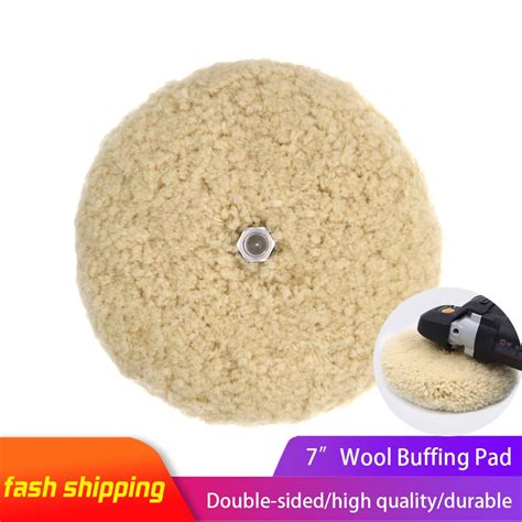 Double Sided Wool Buffing Pad 7 Car Polishing Pad With 5 8 11 Thread