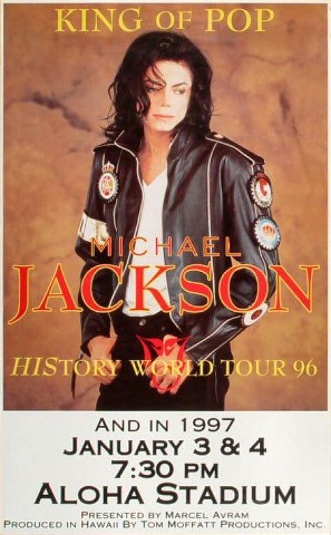 Michael Jackson Vintage Concert Poster From Aloha Stadium Jan 3 1997