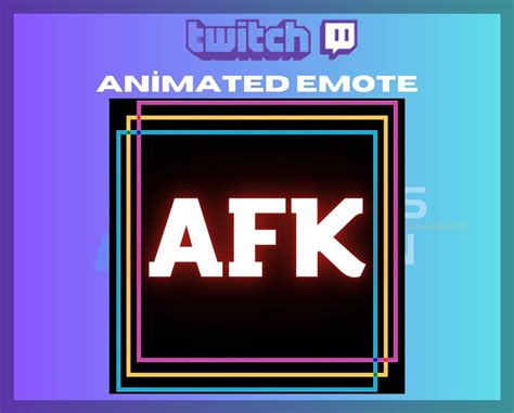 Animated Twitch Emote Afk Animated Emote Neon Emote Away Etsy