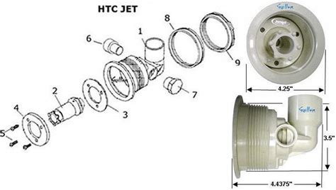 Part of a complete style series. HTC Jet Assembly Jacuzzi Parts - Guillens