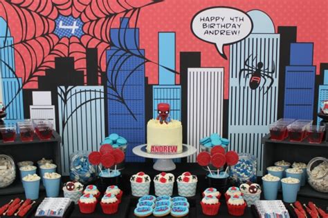 You can make spiderman masks, birthday cakes and cupcakes, and even a piñata, not to mention some amazing decorations, party favors and birthday party games, too. Spiderman Party - Anders Ruff Custom Designs, LLC
