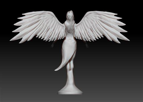 Statue Of Angel 3d Model Max Obj Fbx Stl Ztl