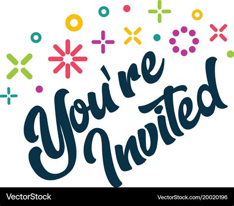 Youre Invited Greeting Invitation Card Royalty Free Vector