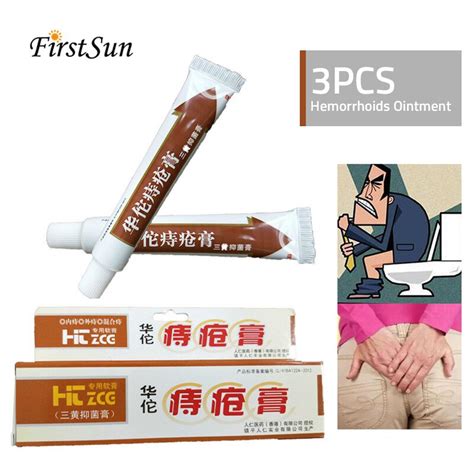 3pcs powerful hua tuo hemorrhoids ointment traditional plant herbal hemorrhoids piles external
