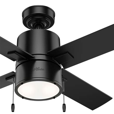 Hunter Fan 42 Inch Contemporary Matte Black Indoor Ceiling Fan With