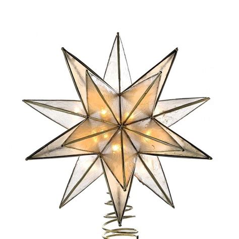 Kurt S Adler 825 In Star Gold Clear Christmas Tree Topper In The