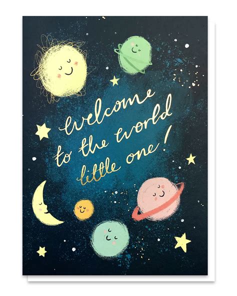 Welcome To The World Little One New Baby Card Oliver Bonas