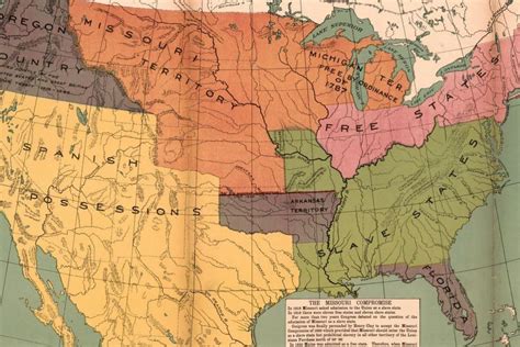 Map Of Us After Missouri Compromise