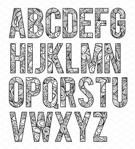 Doodle Art Letters Alphabet Wicomail