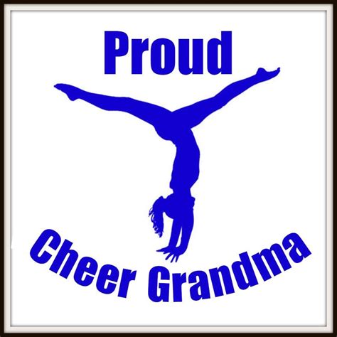 Proud Cheer Grandma Car Decal ~ Cheerleader ~ Tumble ~ Gymnastics ~ Car Window Decal ~ Sports
