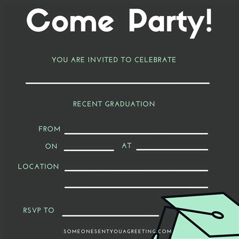 21 Free Printable Graduation Party Invitations Someone Sent You A