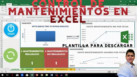 Control De Mantenimientos En Excel 📊👷🏻‍♀️ Para Descargar Junio 2023 🔧