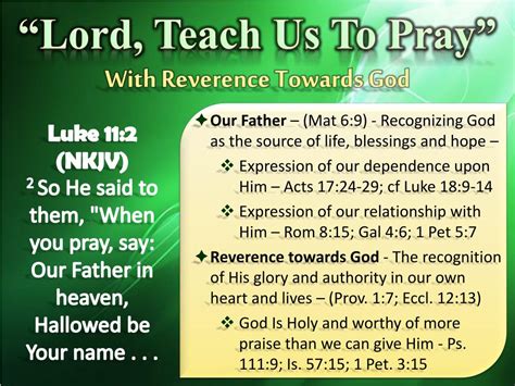 Ppt “lord Teach Us To Pray” Powerpoint Presentation Free Download