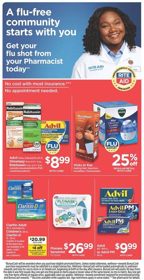 Without insurance, the flu shot cost will depend on the type of flu vaccine, and the location where and there's a bonus if you have a kroger plus card. Rite Aid Current weekly ad 11/17 - 11/23/2019 17 - frequent-ads.com