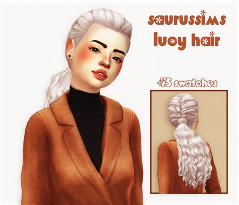 Cowplant Pizza Lucy Hair Recolored Sims 4 Hairs Sims Hair Sims 4