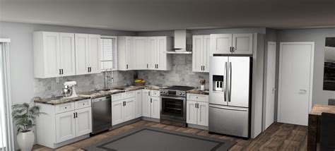 Fabuwood Allure Nexus Frost 11 X 12 L Shaped Kitchen Cabinets