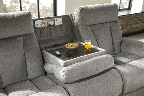 Ashley Mitchiner Reclining Sofa With Drop Down Table For Usd 69900