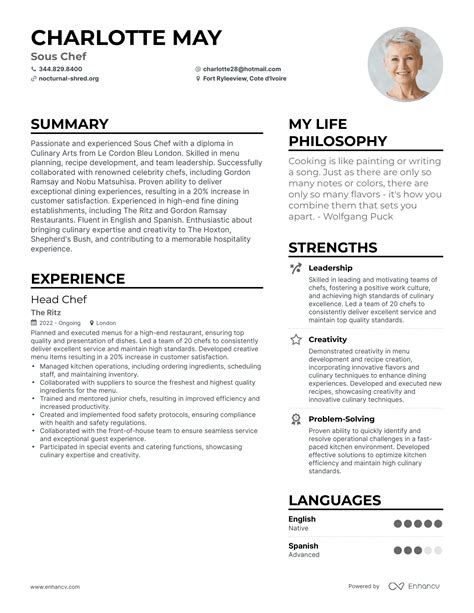 3 Sous Chef Resume Examples And How To Guide For 2024