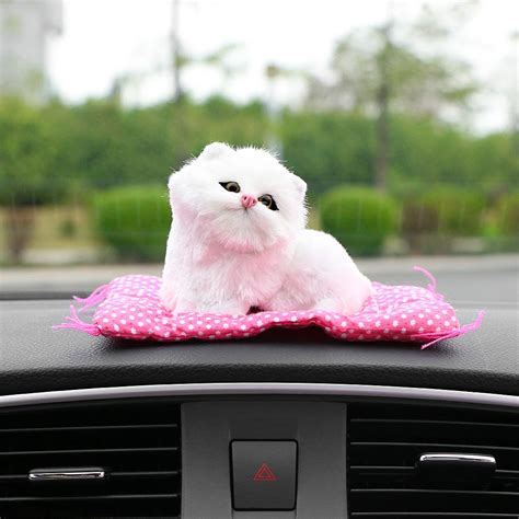 9pcs set car ornaments cute cats dashboard toy decoration lovely cat doll toy car styling
