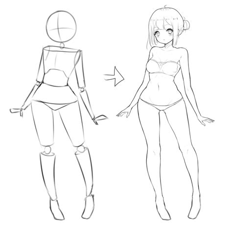 Female Body Drawing Anime Whole Pngitem Netclipart Pngfind Bodewasude