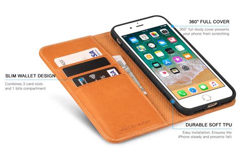 Shieldon Iphone 8 Plus Wallet Case Iphone 8 Plus Genuine Leather