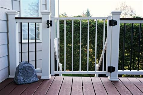 Sliding deck gate | sliding on wheels diy wooden deck gate looks like here it is. A Backyard Deck Upgrade | Deck upgrade, Backyard deck ...