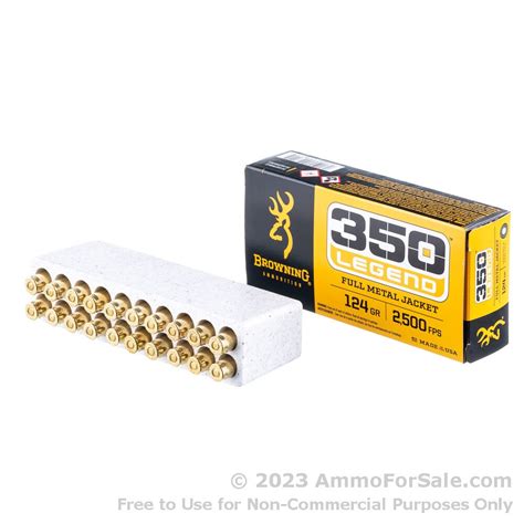 20 Rounds Of Discount 124gr Fmj 350 Legend Ammo For Sale By Browning